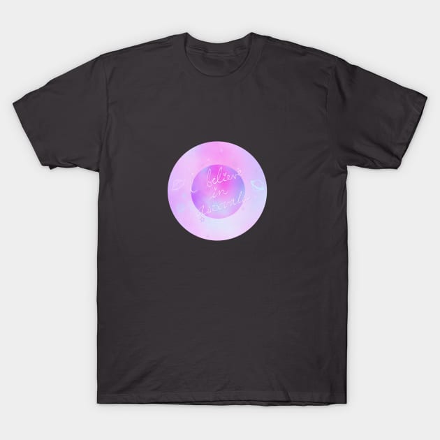 I believe - Galactic T-Shirt by Cosmic Queers